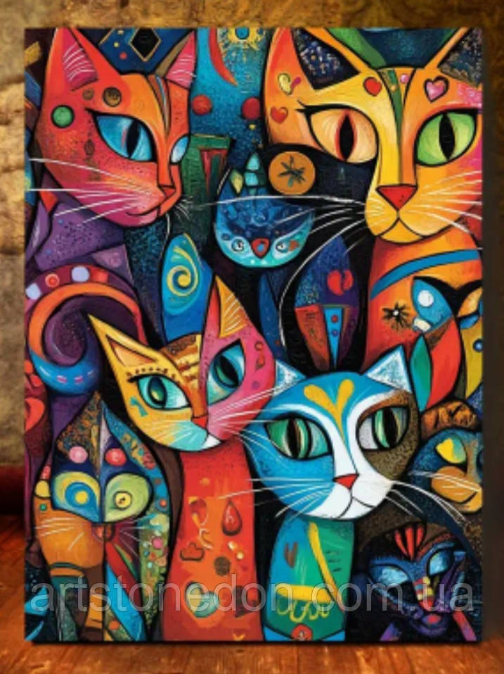 Інтер’єрна картина Веселі коти, фото 1