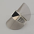 Чоловіче срібне кільце з золотом і оніксом 23 розмір, фото 7