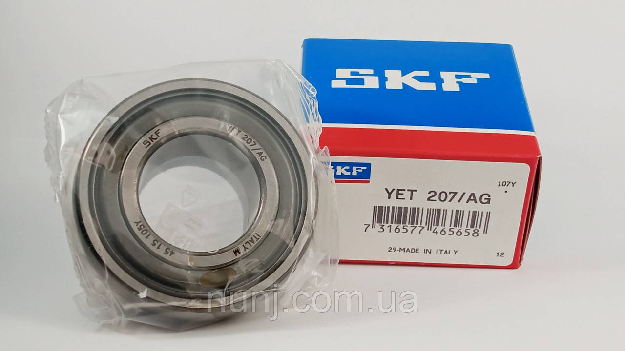 Підшипник YET-207-AG SKF розміри: 35*72*38,9 самоустановлюваний типу SA, фото 1