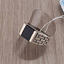 Срібна печатка чоловіча із золотою пластиною 375. Каблучка срібна чоловіча з золотом. 20 розмір, фото 5