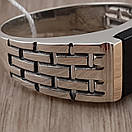 Срібна печатка чоловіча із золотою пластиною 375. Каблучка срібна чоловіча з золотом. 20 розмір, фото 6