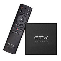 Смарт HD медіаплеєр Geotex GTX-R10i Pro Голос 2/16Gb Android9 TVbox 4K/8K HDR Wi-Fi dual Ethernet BT4+ Голосовий пульт Black