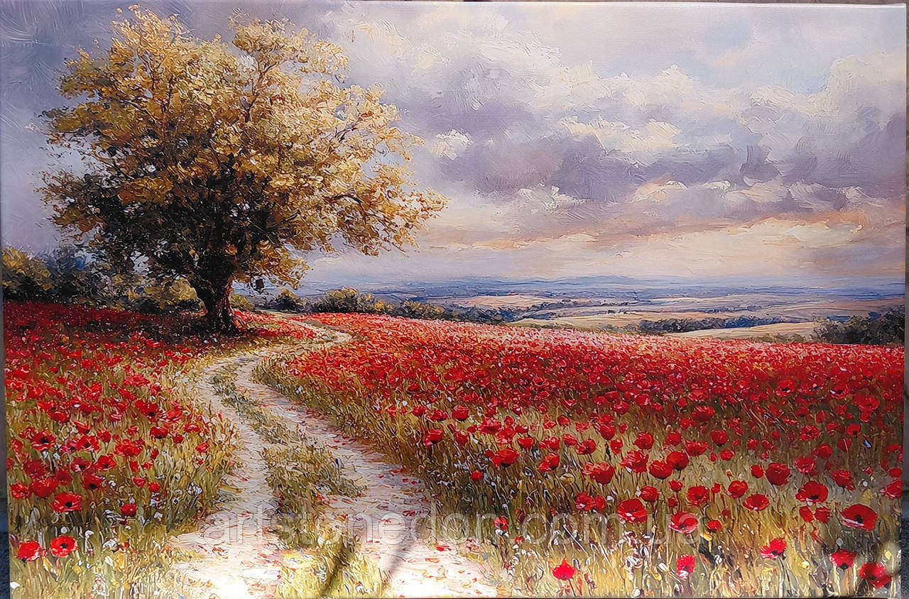 Інтер’єрна картина  Дорога серед маків, фото 1