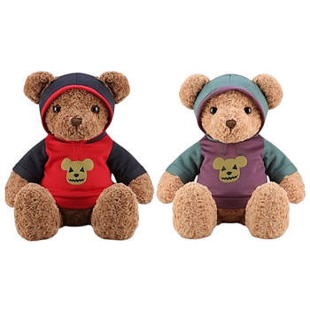 М'яка іграшка Ведмедик (2 різновиди, висота: 34 см, одяг знімається) M 19263