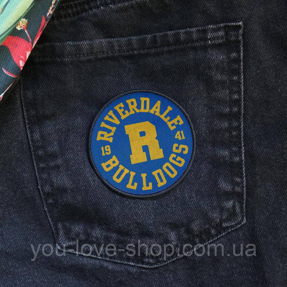 Нашивка Рівердейл "Бульдоги" / Riverdale без голки на клейовій основі, фото 1