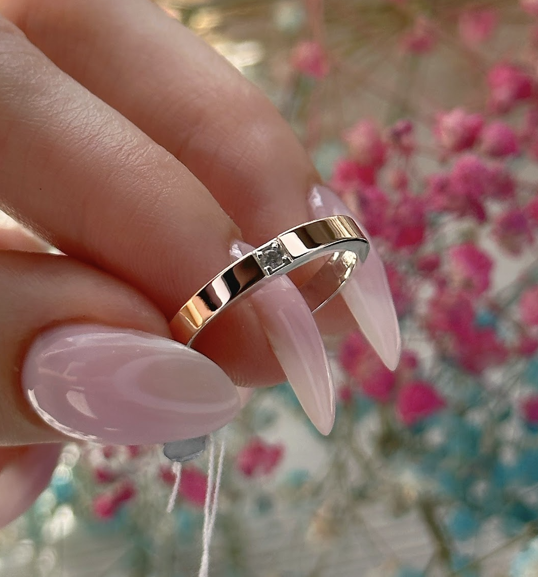 Каблучка з золотом 375п, фото 1