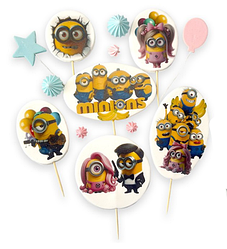 Цукрова прикраса для торта Міньйон манія