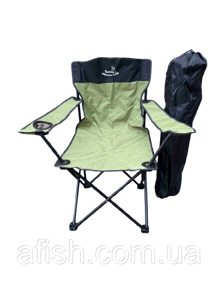 Стілець риболовний туристичний із підсклянником, фото 1