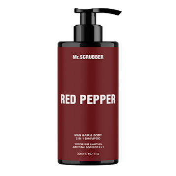Чоловічий шампунь для тіла і волосся 2 в 1 Mr.SCRUBBER Red Pepper, 300 мл (1425)