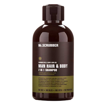 Шампунь для тіла і волосся Mr.SCRUBBER Man Hair & Body 2 in 1, 250 мл (0146)
