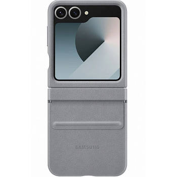 Шкіряний чохол Leather Case для Samsung Galaxy Z Flip6 Gray