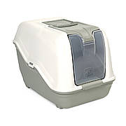 Туалет-бокс Нетта 54*39*40 см Netta пластиковий закритий з фільтром, для кішок, колір світло-зелений