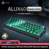 Ігрова механічна магнітна клавіатура Ajazz Alux60/68 (Зелена) алюміневий корпус