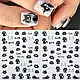 3D наклейки для нігтів «Котики» чорні, аркуш 9,2×7,3 см - фото 2 - id-p2740749901