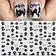 3D наклейки для нігтів «Котики» чорні, аркуш 9,2×7,3 см - фото 1 - id-p2740749901