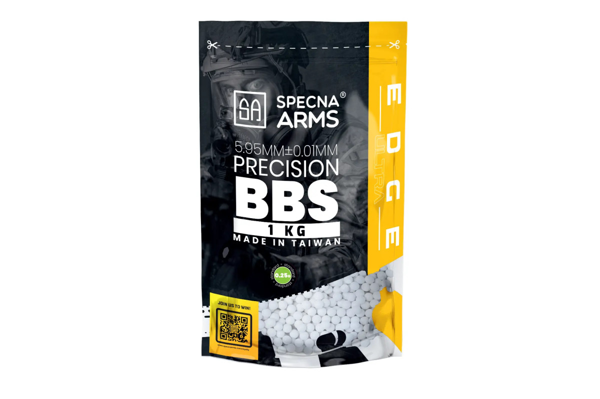 Страйкбольні кулі Specna Arms Edge Ultra 0.25g 1kg White, фото 1