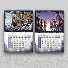 Календар Attack on titan 2026 A4 настінний перекидний, фото 2