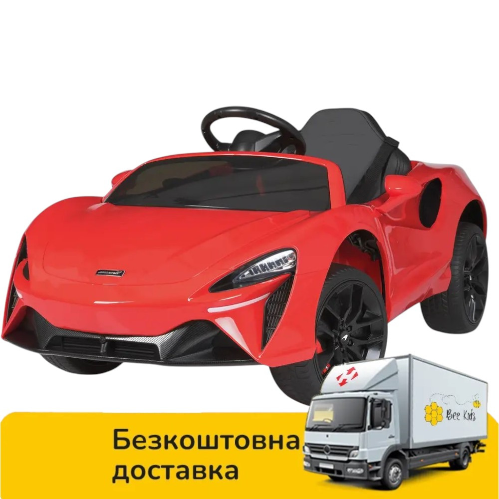 Дитячий електромобіль (пульт 2,4G, 4 мотори 25W, 12V10Ah, EVA, світло) Bambi M 5030EBLR-3 Червоний, фото 1