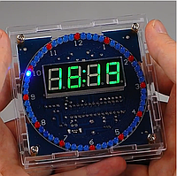 Годинник-конструктор для збирання з корпусом, кабелем живлення, зелений