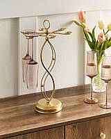 Кругла підставка для келихів LIMERICK, колір золото