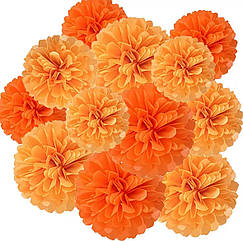 Набір декору на Осінню тематику Orange Pom Poms, 12 шт