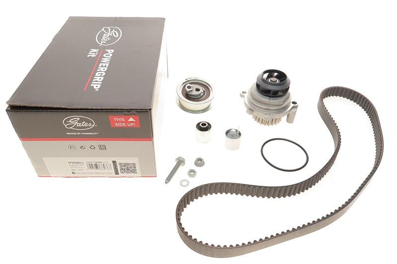 Помпа + комплект ременя ГРМ SKODA OCTAVIA, SEAT LEON, GATES (KP35604XS2), фото 1