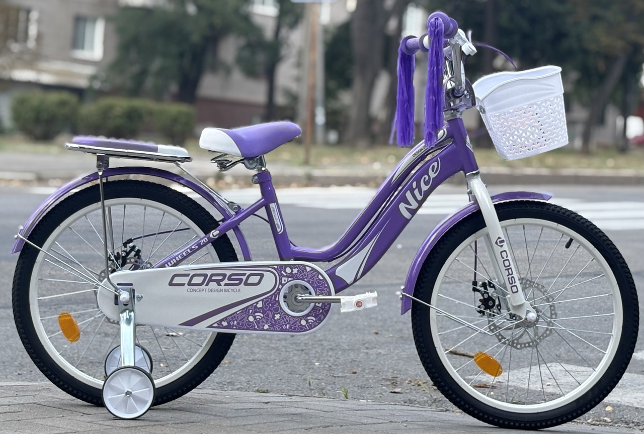 Дитячий велосипед 20" Corso Nice NC-20105 фіолетовий на зріст 110-125 см, фото 1