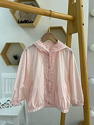 Вітровка для дівчинки з мереживом Рожевий QT330, 63, TSbb, Рожевий, Для дівчаток, Весна Літо, 104