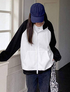 Худі жіноче подовжене на молнії з тринитки на флісі (Норма та напівбатал)