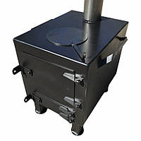 Піч дров'яна буржуйка 3мм сталь, піч для опалення, тепловіддача 10 кВт