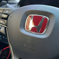 Емблема керма Honda 50мм*40мм червона