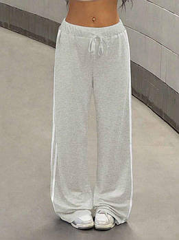 Штани жіночі стильні з тринитки на флісі з лампасами (Норма та напівбатал)