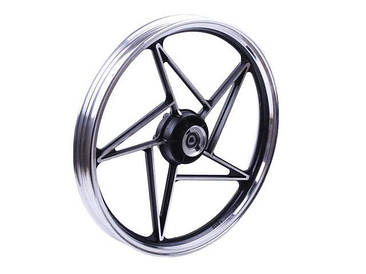 Диск передній ТАТА R18*1,6 на мотоцикл СВ-125/150, литий, чорний, дискове гальмо