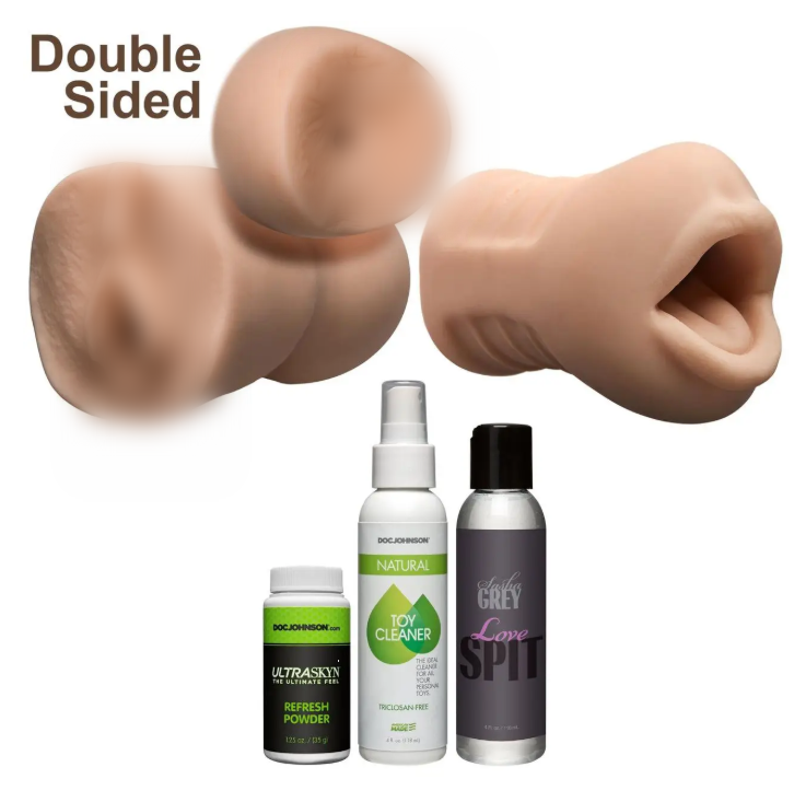 Набір мастурбаторів Doc Johnson The Sasha Grey Experience (2 мастурбатори та аксесуари), фото 1