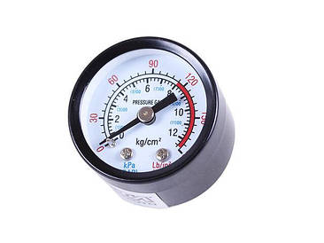 МанометрТАТА для компресора, чорний, 40 мм, 1/8, тип 2