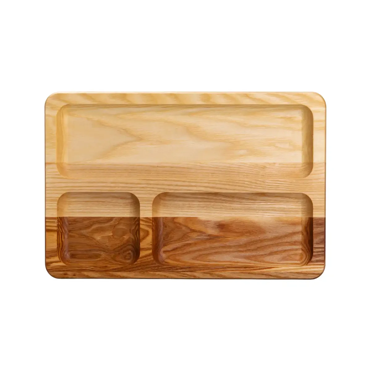 Дошка для подачі дерев'яна 30×20 см прямокутна на 3 секції T47W200, фото 1