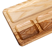 Дошка для подачі дерев'яна 30×20 см прямокутна на 3 секції T47W200, фото 3