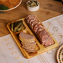 Дошка для подачі дерев'яна 30×20 см прямокутна на 3 секції T47W200, фото 4