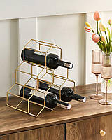 Кухонна золота винна полиця LISTOWEL з металу