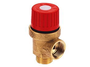 Клапан скидання тиску для котла (аварійний, запобіжний) 1/2"Н×1/2"В 3 бар