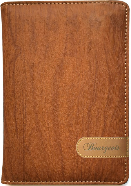 Блокнот A5 80арк. б/лін. шкірзам. No9235/Мандарин/, фото 1