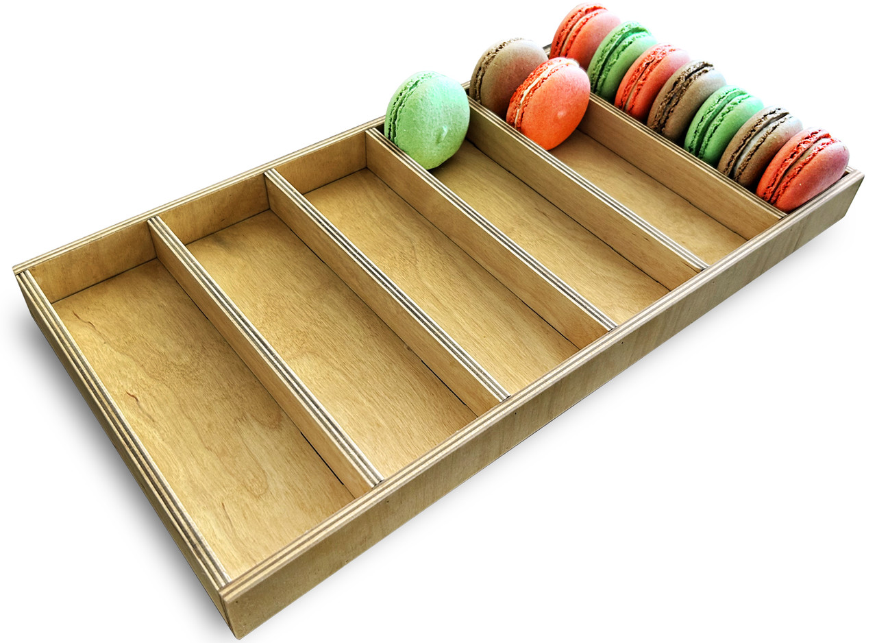 Підставка під макаруни на 6 рядків по 18 см, підставка з дерева для презентації макарон у вітринах (19х38х3 см)