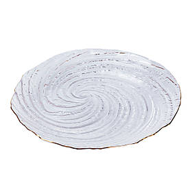 Десертна тарілка Ø18 см із золотим обідком прозора HP4144