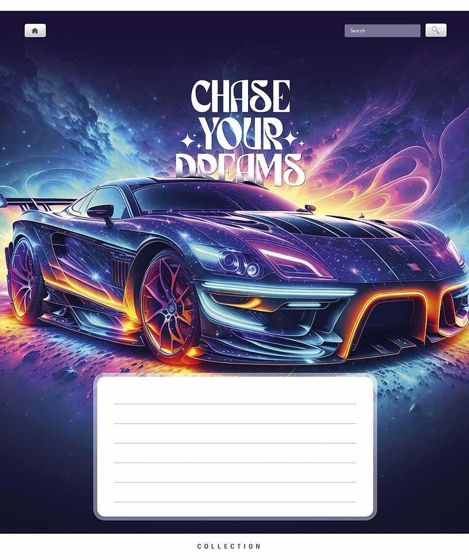Зошит 24арк. лін. Школярик "Chase your dreams" ВД-лак No024-3510L(25)(200), фото 1