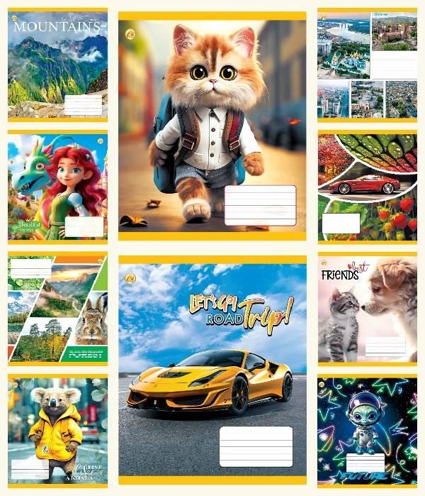 Зошит 12арк. кліт. /ТВ/ "Мікс 5" №ТЕ41103(25)(600), фото 1