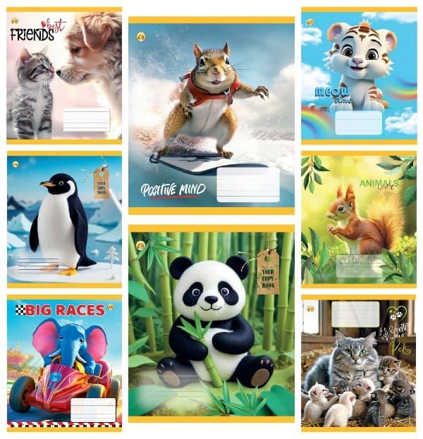 Зошит 12арк. кос.лін. /ТВ/ "Мікс 2" №ТА53101(25)(600), фото 1