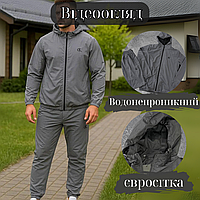 Демісезонний спортивний костюм чоловічий плащовка вітрозахисний комплект вітровка штани calvin klein графітовий
