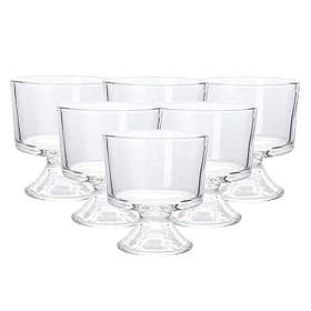 Набір креманок із товстого скла 6 штук по 310 мл прозорий HP560
