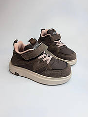 Хайтопи для дівчинки Bashili 6502-7 brown коричневі р.27-30