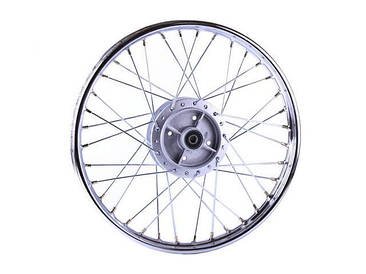 Диск задній ТАТА 17*1,4 на мопед Дельта, спицьоване, барабанне гальмо, 2,65kg